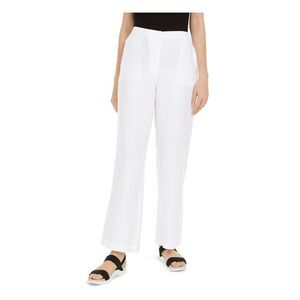 EILEEN FISHER Womens White Straight leg Pants L